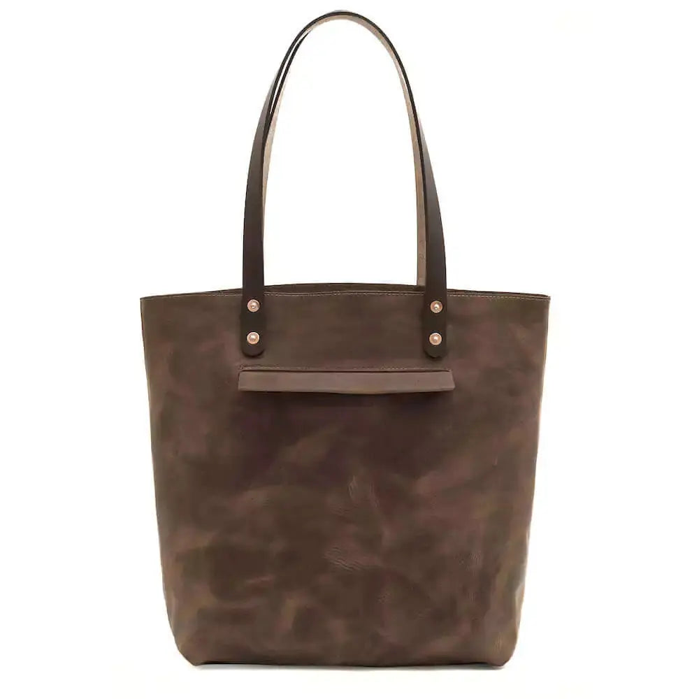 Eden LARGE Leather Tote Bag - Classic by Mission Mercantile Leather Goods, handmade leather goods detail photo 15