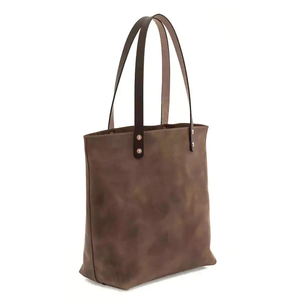 Eden LARGE Leather Tote Bag - Classic by Mission Mercantile Leather Goods, handmade leather goods detail photo 16