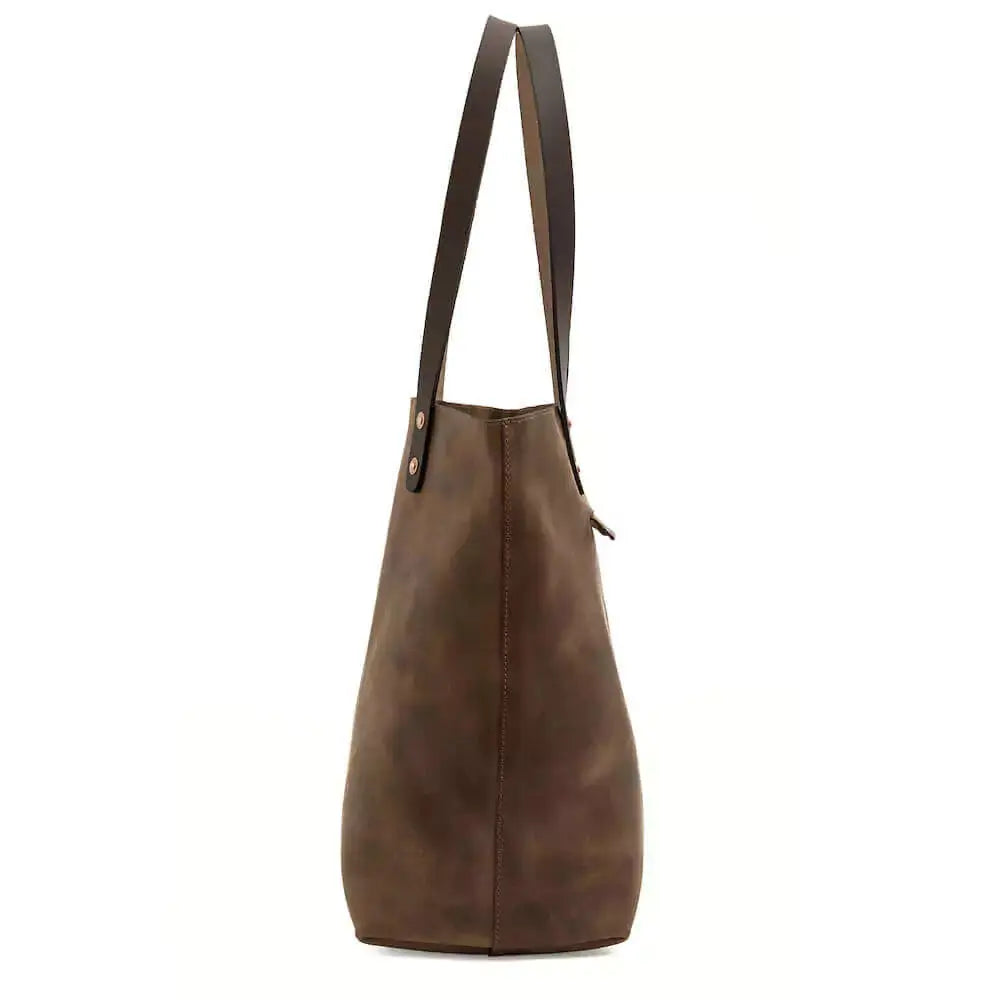 Eden LARGE Leather Tote Bag - Classic by Mission Mercantile Leather Goods, handmade leather goods detail photo 17