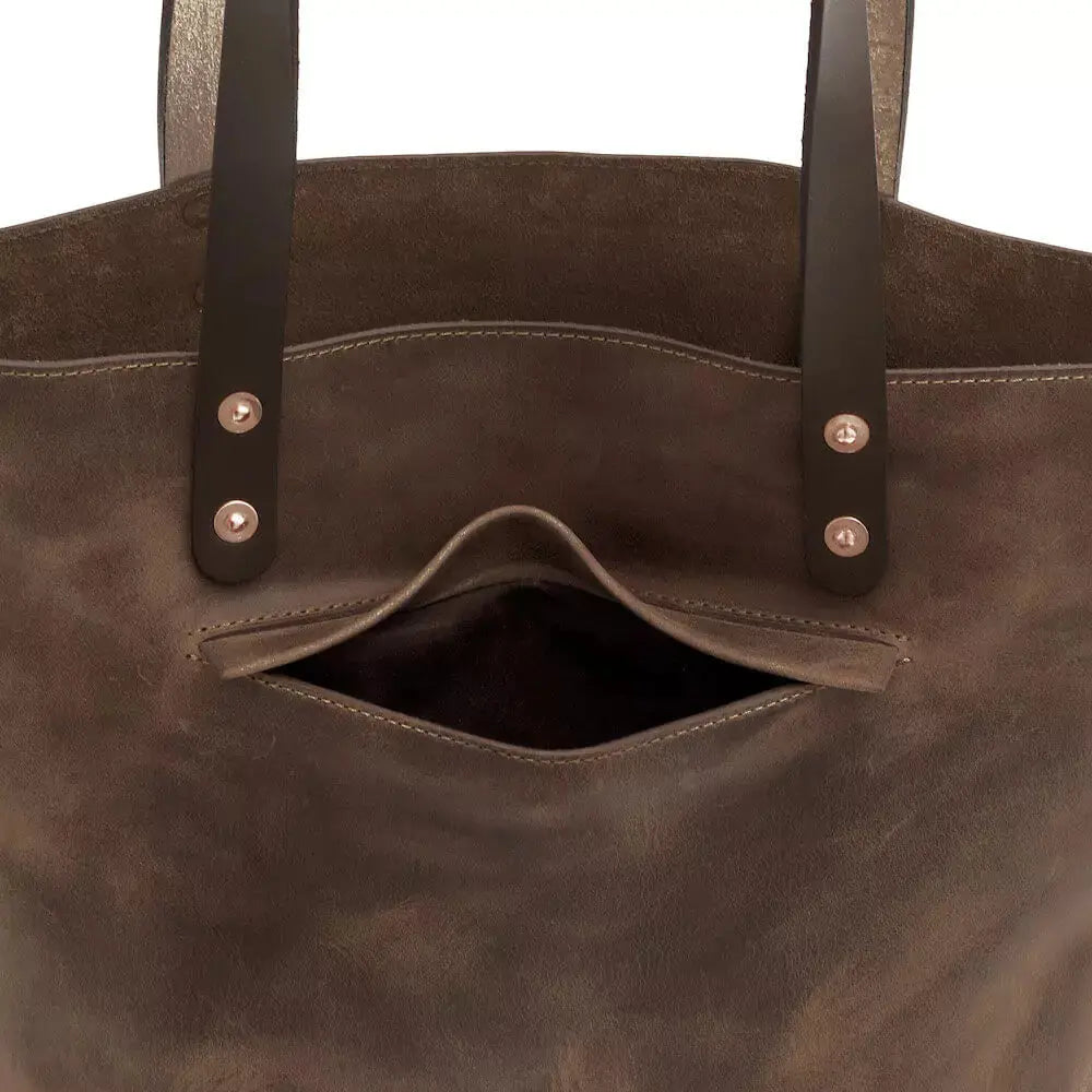 Eden LARGE Leather Tote Bag - Classic by Mission Mercantile Leather Goods, handmade leather goods detail photo 19