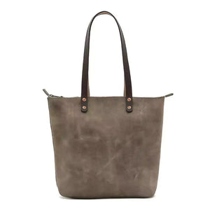 Eden LARGE Leather Tote Bag - Zippered by Mission Mercantile Leather Goods, handmade leather goods detail photo 4