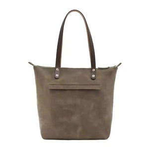 Eden LARGE Leather Tote Bag - Zippered by Mission Mercantile Leather Goods, handmade leather goods detail photo 5