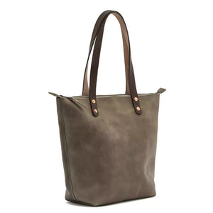 Eden LARGE Leather Tote Bag - Zippered by Mission Mercantile Leather Goods, handmade leather goods detail photo 6