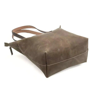 Eden LARGE Leather Tote Bag - Zippered by Mission Mercantile Leather Goods, handmade leather goods detail photo 8