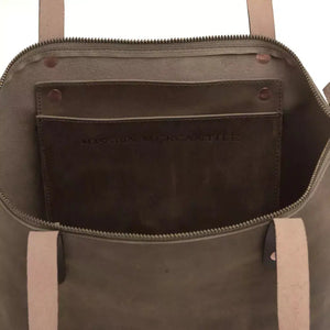 Eden LARGE Leather Tote Bag - Zippered by Mission Mercantile Leather Goods, handmade leather goods detail photo 10