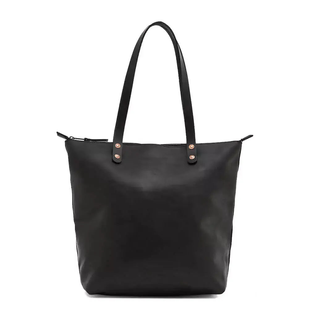 Eden LARGE Leather Tote Bag - Zippered by Mission Mercantile Leather Goods, handmade leather goods detail photo 14