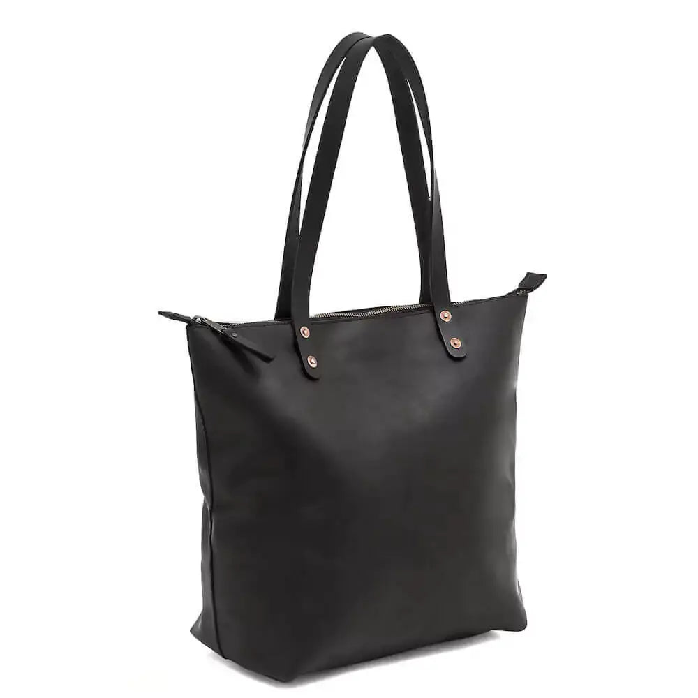 Eden LARGE Leather Tote Bag - Zippered by Mission Mercantile Leather Goods, handmade leather goods detail photo 16