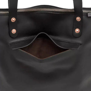 Eden LARGE Leather Tote Bag - Zippered by Mission Mercantile Leather Goods, handmade leather goods detail photo 19