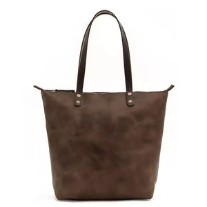 Eden LARGE Leather Tote Bag - Zippered by Mission Mercantile Leather Goods, handmade leather goods detail photo 24