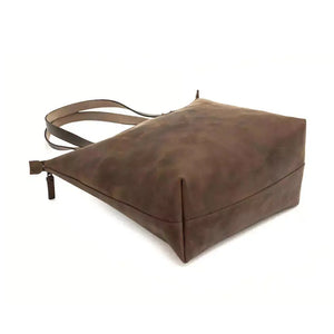 Eden LARGE Leather Tote Bag - Zippered by Mission Mercantile Leather Goods, handmade leather goods detail photo 28