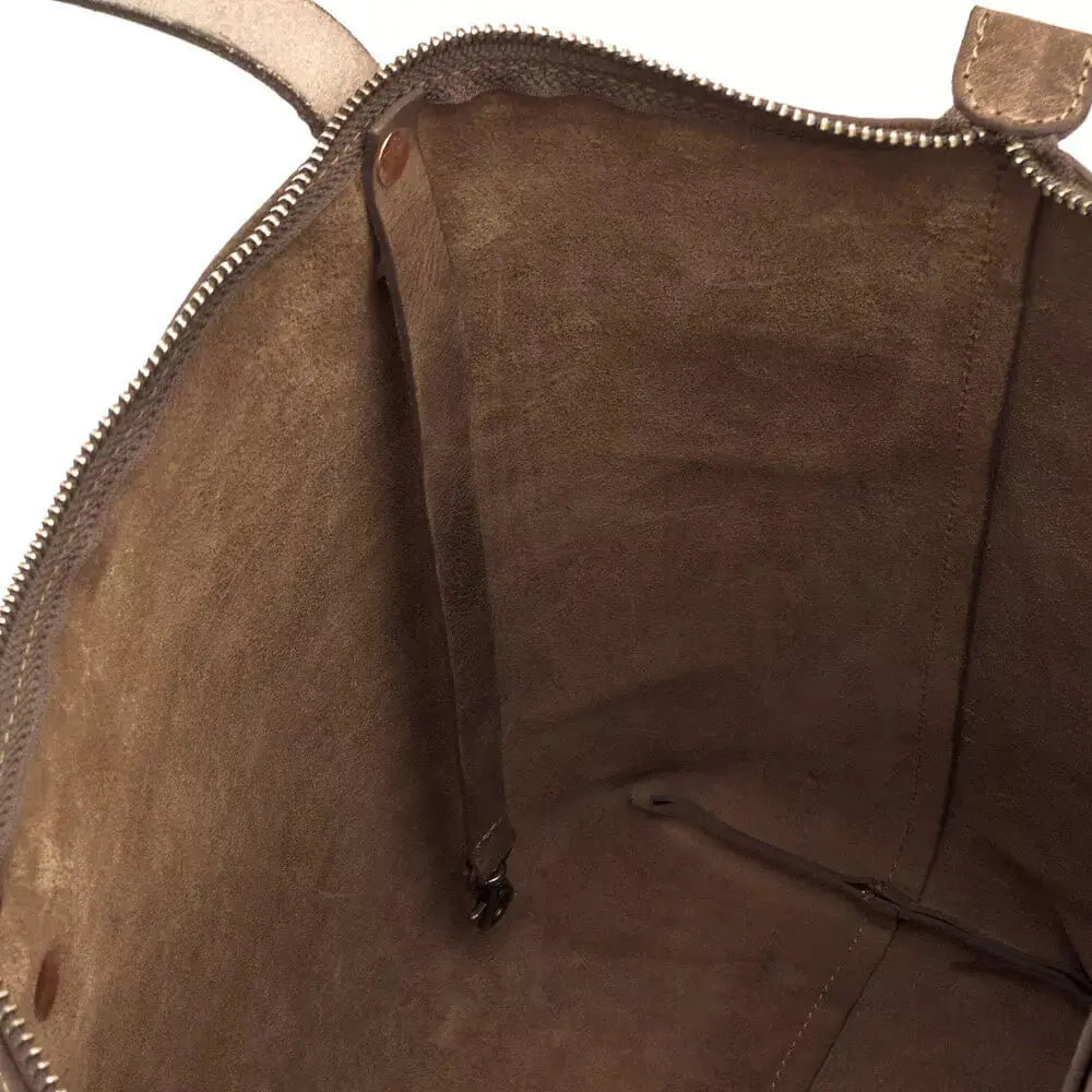 Eden LARGE Leather Tote Bag - Zippered by Mission Mercantile Leather Goods, handmade leather goods detail photo 31