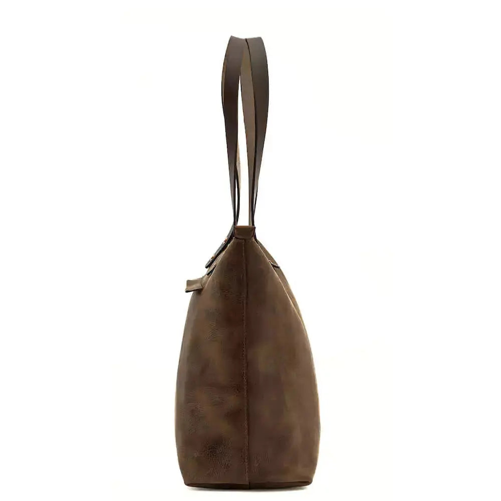 Eden MEDIUM Leather Tote Bag - Zippered Mission Mercantile Leather Goods