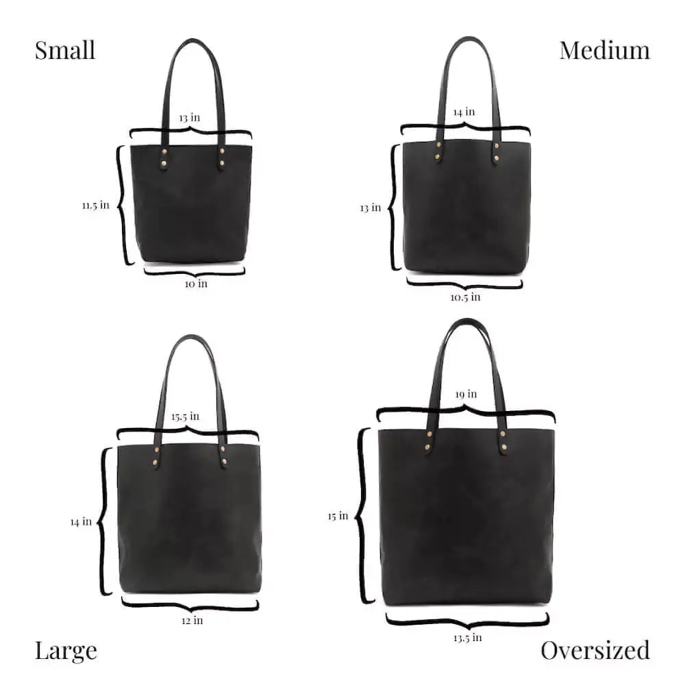Eden MEDIUM Leather Tote Bag - Zippered Mission Mercantile Leather Goods