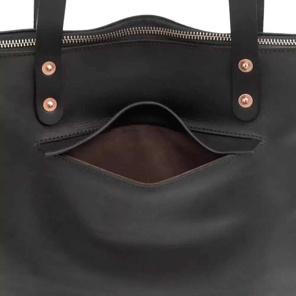 Eden OVERSIZED Leather Tote Bag - Zippered Mission Mercantile Leather Goods