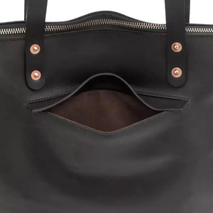Eden OVERSIZED Leather Tote Bag - Zippered Mission Mercantile Leather Goods