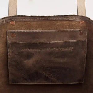 Eden OVERSIZED Leather Tote Bag - Zippered Mission Mercantile Leather Goods