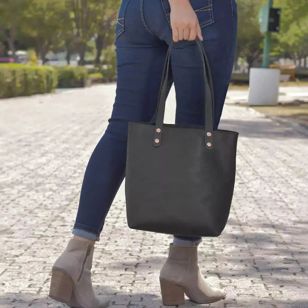 Eden SMALL Leather Tote Bag - Classic Mission Mercantile Leather Goods