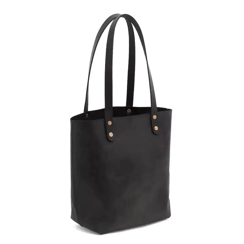 Eden SMALL Leather Tote Bag - Classic by Mission Mercantile Leather Goods, handmade leather goods detail photo 6
