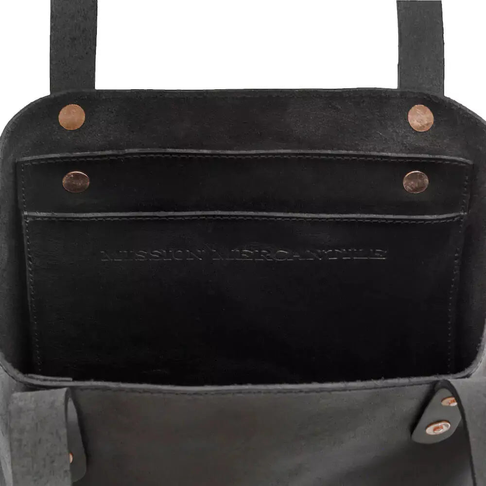 Eden SMALL Leather Tote Bag - Classic by Mission Mercantile Leather Goods, handmade leather goods detail photo 10