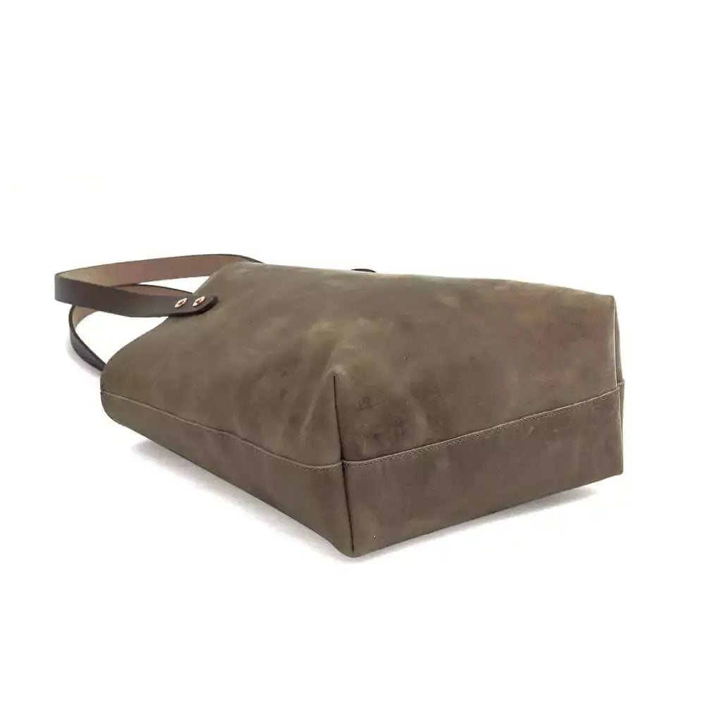 Eden SMALL Leather Tote Bag - Classic by Mission Mercantile Leather Goods, handmade leather goods detail photo 18