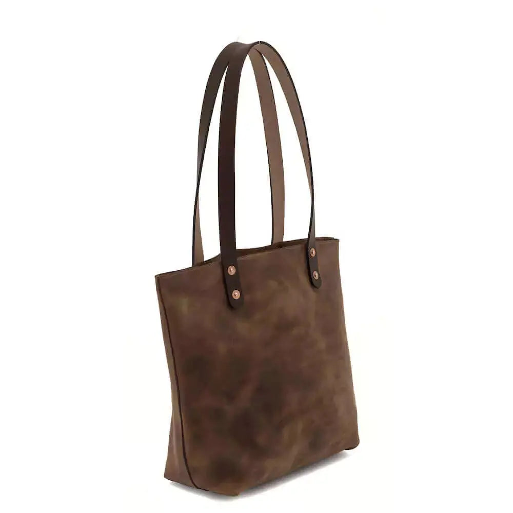 Eden SMALL Leather Tote Bag - Classic by Mission Mercantile Leather Goods, handmade leather goods detail photo 26