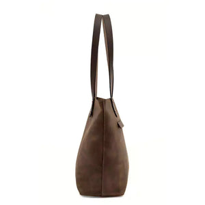 Eden SMALL Leather Tote Bag - Classic by Mission Mercantile Leather Goods, handmade leather goods detail photo 27