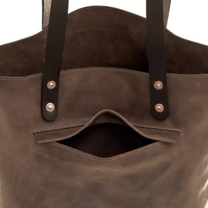 Eden SMALL Leather Tote Bag - Classic by Mission Mercantile Leather Goods, handmade leather goods detail photo 29