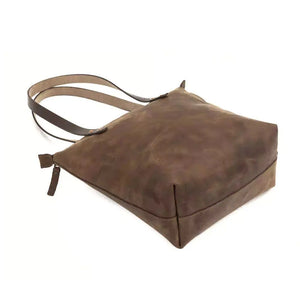 Eden SMALL Leather Tote Bag - Zippered by Mission Mercantile Leather Goods, handmade leather goods detail photo 8