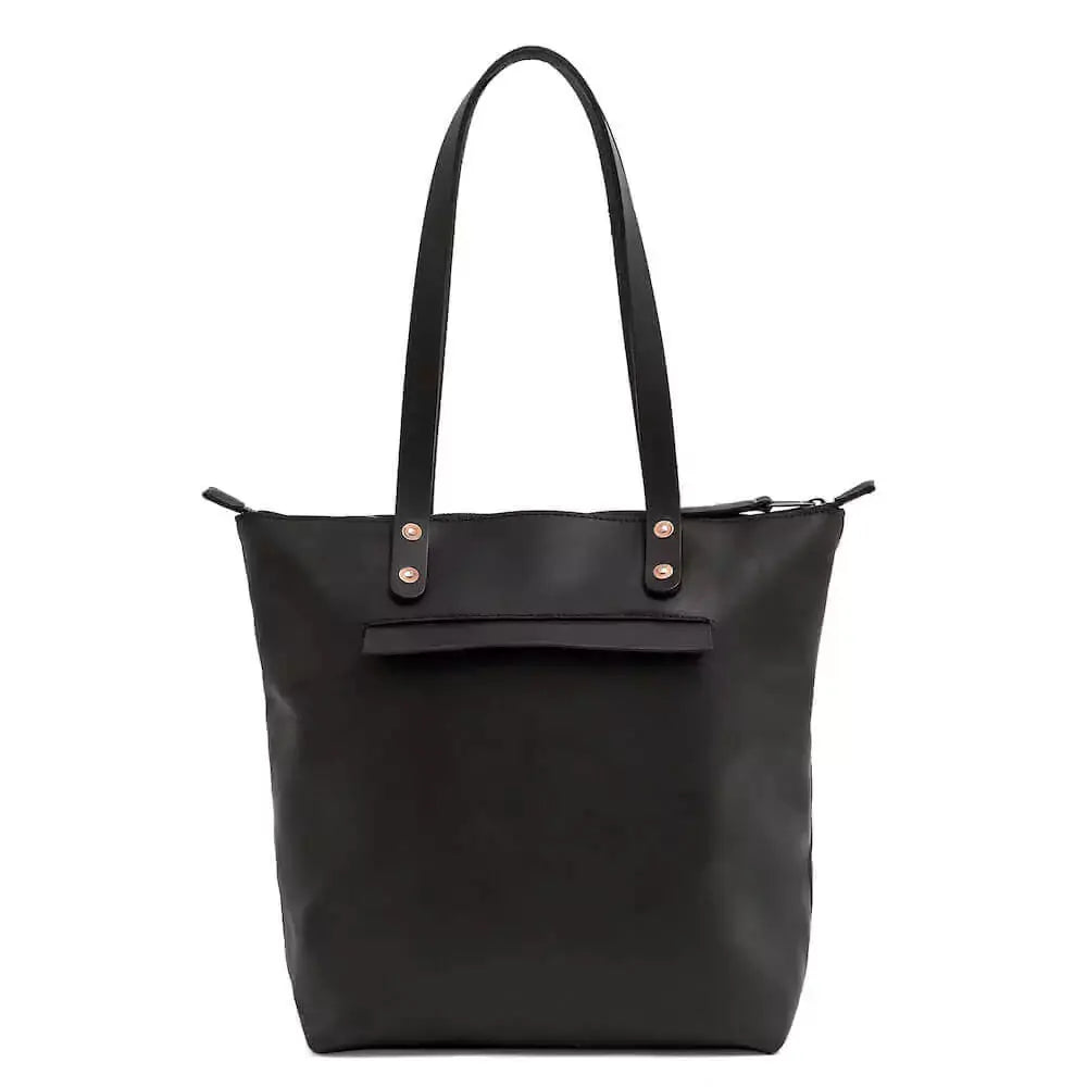 Eden SMALL Leather Tote Bag - Zippered by Mission Mercantile Leather Goods, handmade leather goods detail photo 15