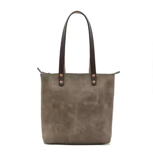 Eden SMALL Leather Tote Bag - Zippered by Mission Mercantile Leather Goods, handmade leather goods detail photo 25