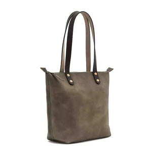 Eden SMALL Leather Tote Bag - Zippered by Mission Mercantile Leather Goods, handmade leather goods detail photo 27