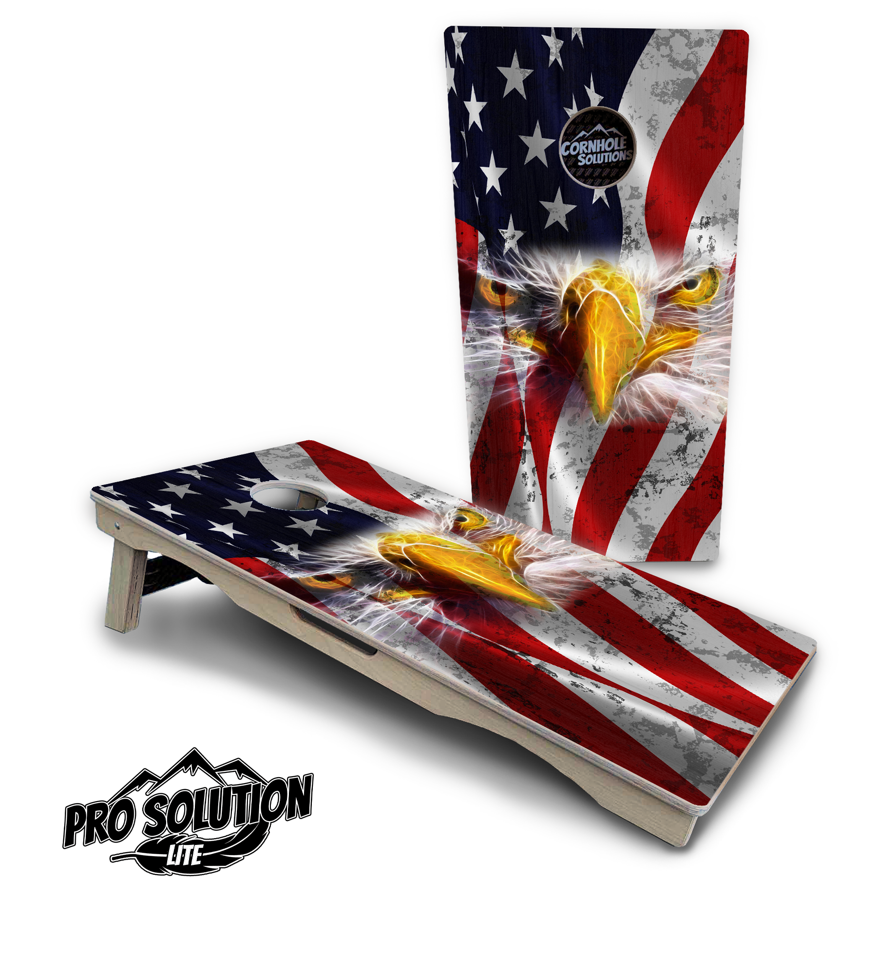 Electric Eagle Cornhole Boards - Pro Solution Lite Series by Cornhole Solutions, custom cornhole board detail photo 4