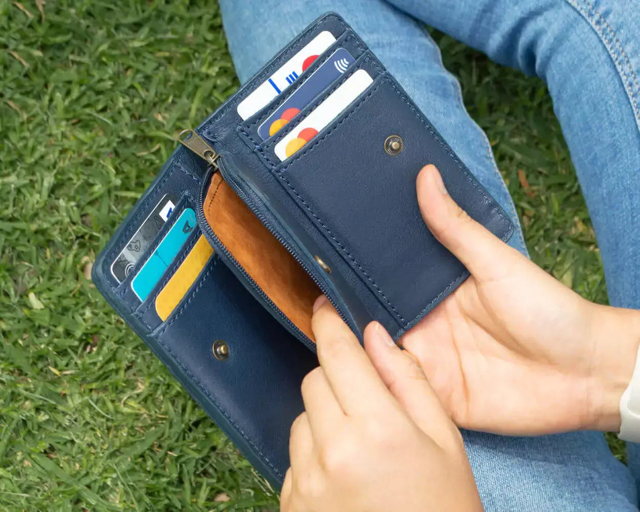 Ellie Leather Wallet by Mission Mercantile Leather Goods, handmade leather goods detail photo 16