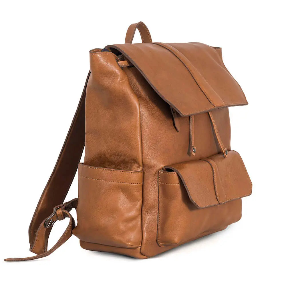 Ellington Leather Backpack by Mission Mercantile Leather Goods, handmade leather goods detail photo 6