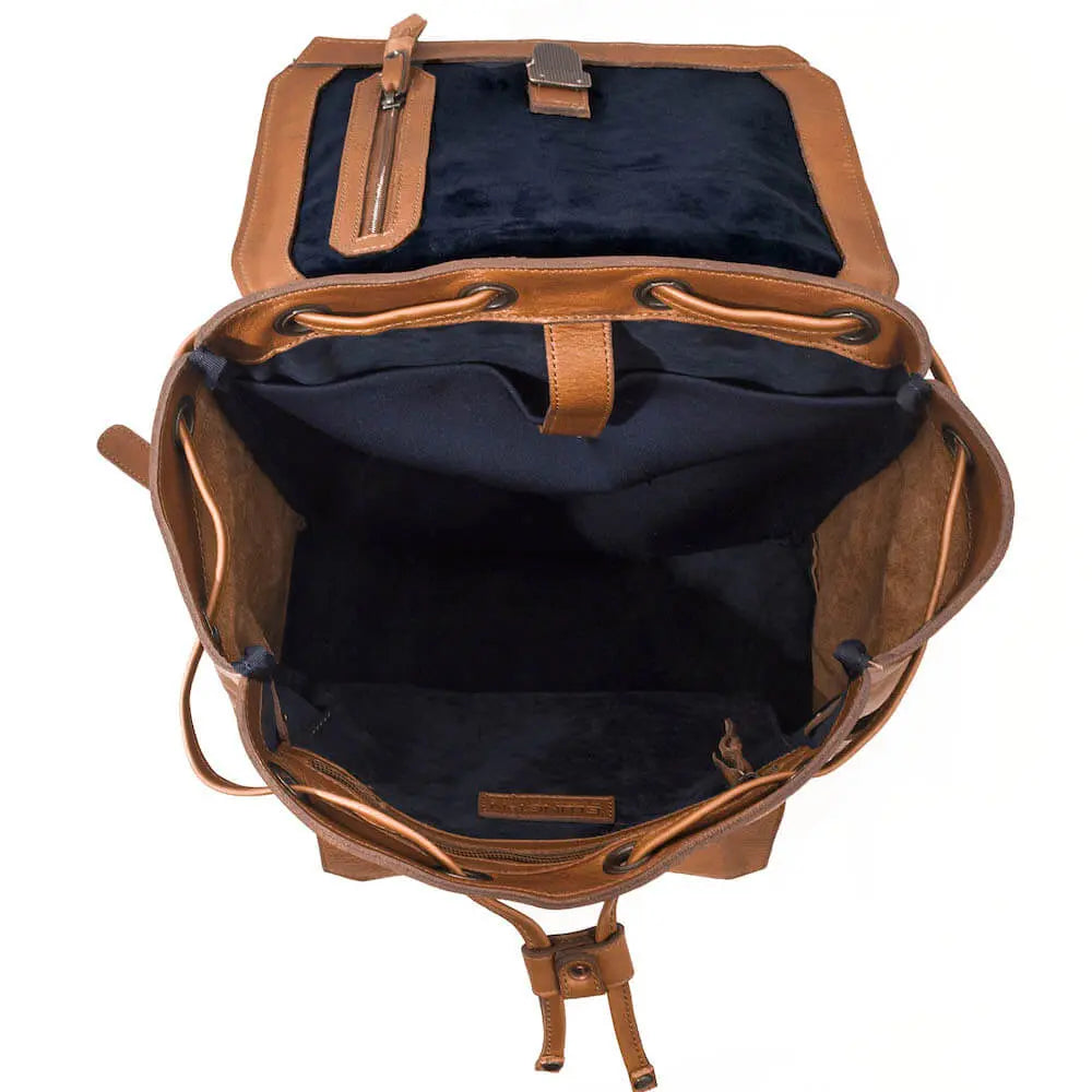 Ellington Leather Backpack by Mission Mercantile Leather Goods, handmade leather goods detail photo 11