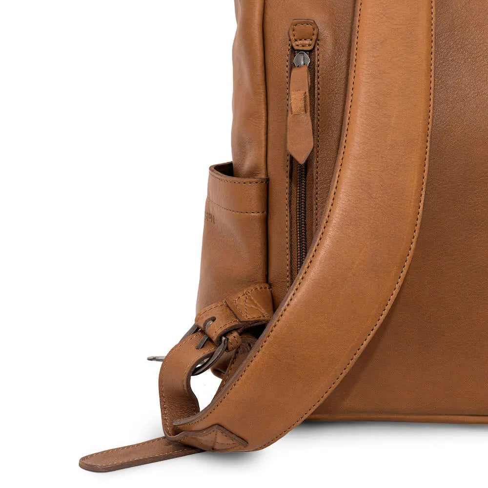 Ellington Leather Backpack by Mission Mercantile Leather Goods, handmade leather goods detail photo 12
