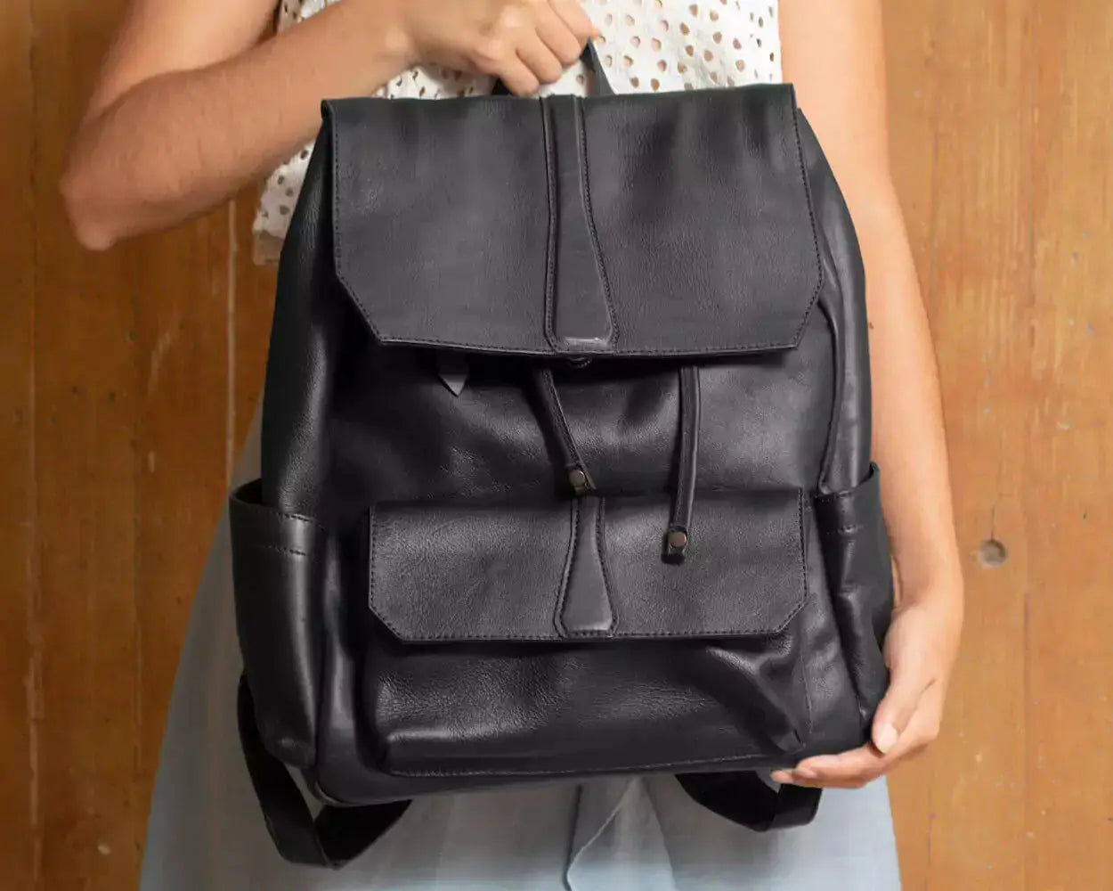 Ellington Leather Backpack by Mission Mercantile Leather Goods, handmade leather goods detail photo 15