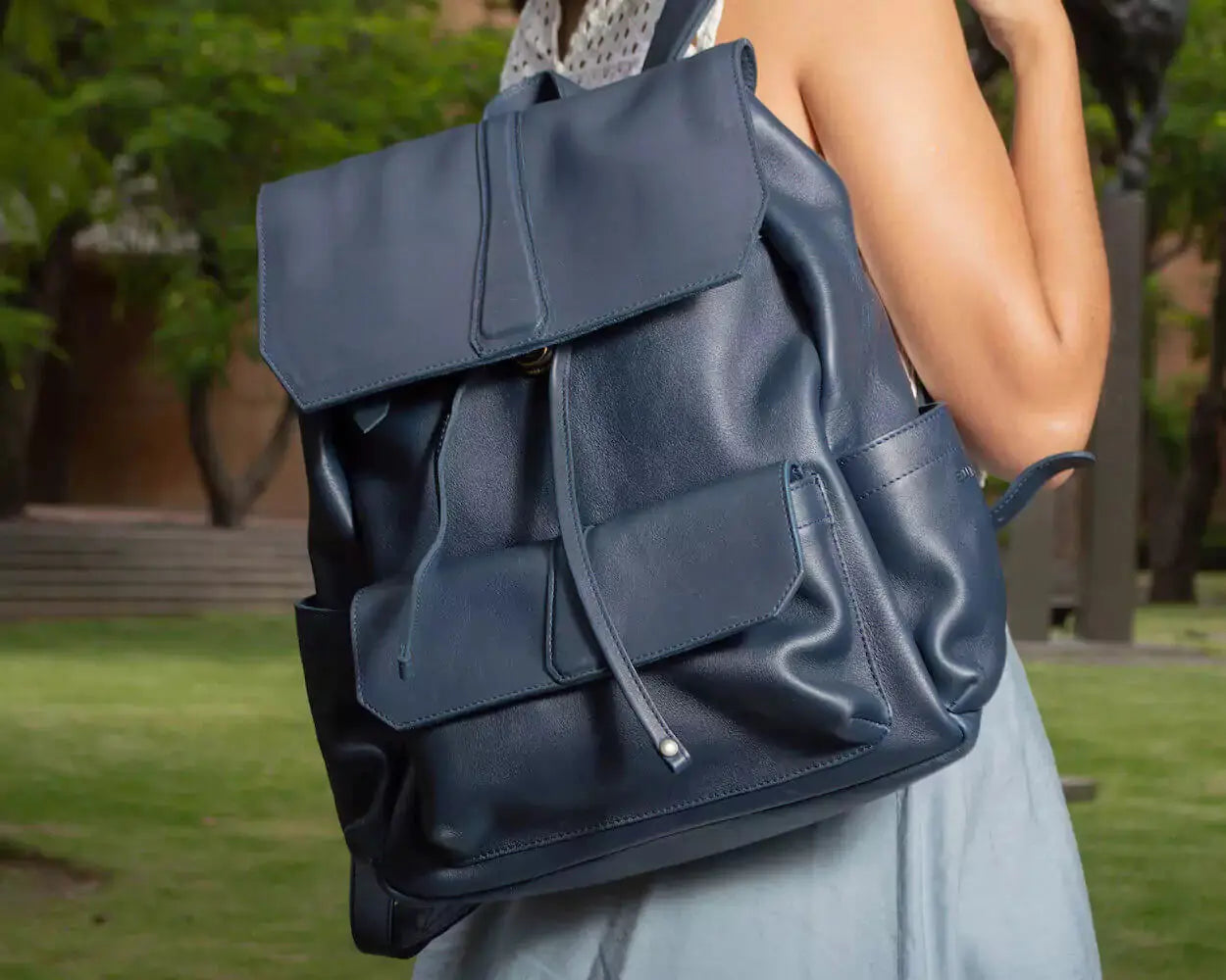 Ellington Leather Backpack by Mission Mercantile Leather Goods, handmade leather goods detail photo 27