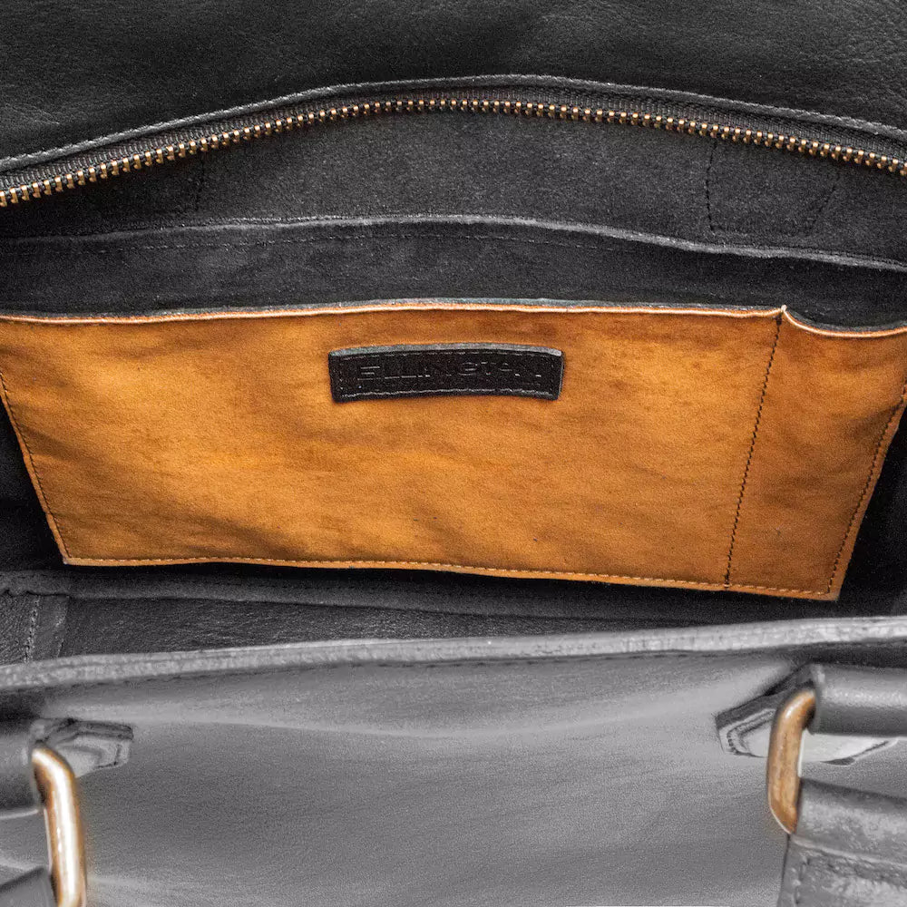 Ellington Leather Market Tote by Mission Mercantile Leather Goods, handmade leather goods detail photo 42