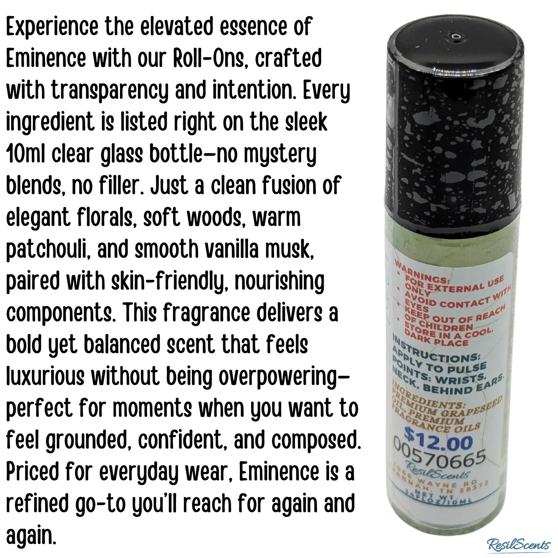 Eminence Roll-On Oil – Luxe Vibes in Your Pocket | ResilScents™ by ResilScents, scented candle detail photo 2