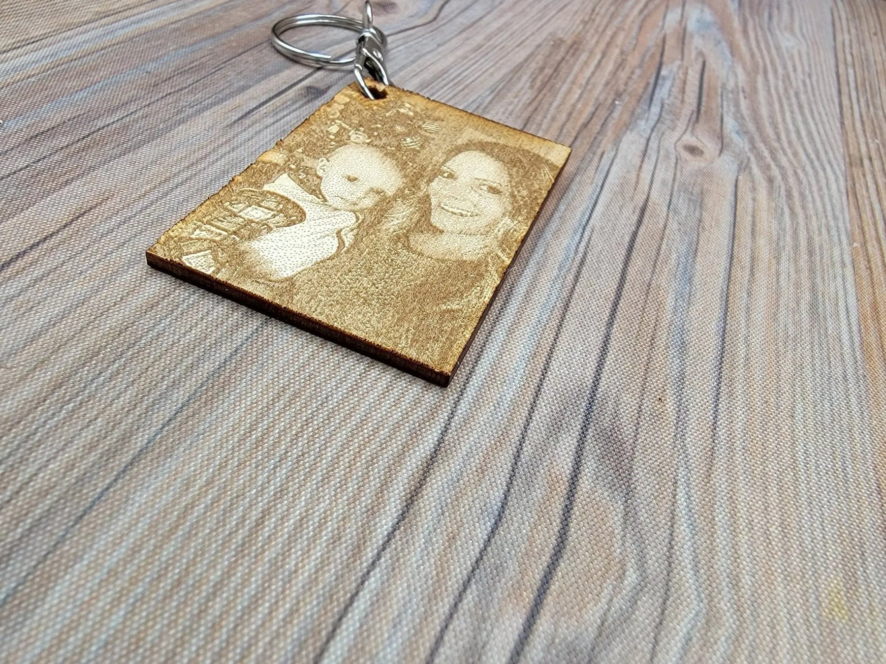 Engraved Photo Keychain by EverLee Creations, 3D printed gift detail photo 3