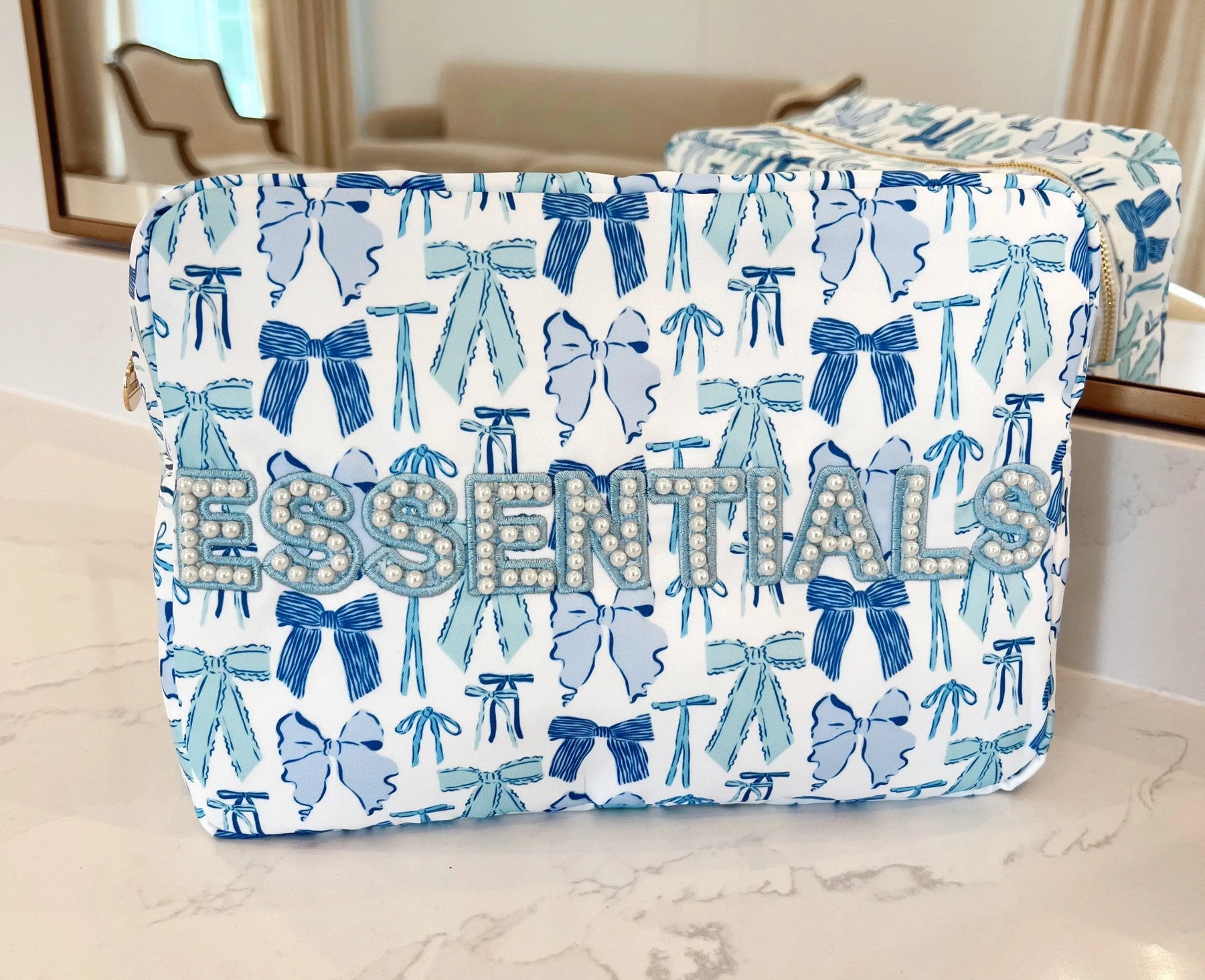 Essentials - Blue Bow Nylon XL by KenzKustomz, handmade leather goods main product photo