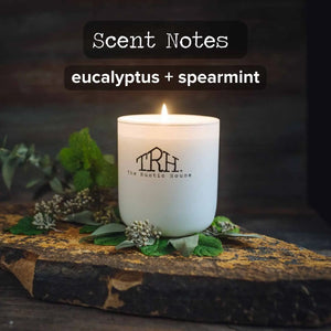 Eucalyptus + Spearmint Candle by The Rustic House, scented candle detail photo 2