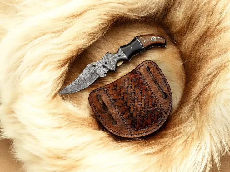 Every Day Carry Knife – 3 inch Blade | bone handle pocket knife Damascus Knife Store