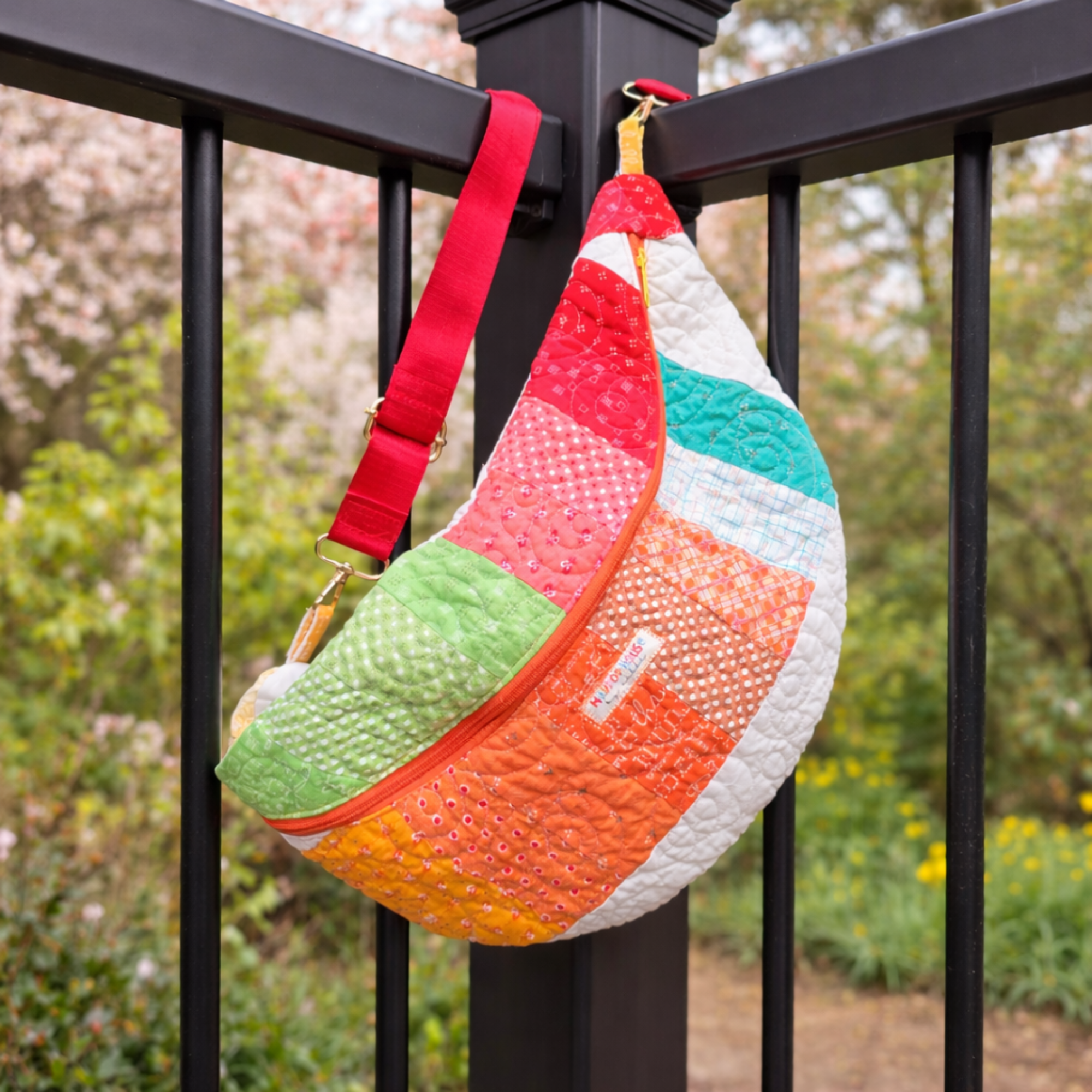 Extra Large Quilted Bum Bag, Patchwork Sling Bag, Upcycled Quilt Bag, Boho Crossbody Bag, Handmade Belt Bag, Hippie Fanny Pack Purse Maypop House Designs