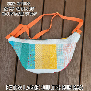 Extra Large Quilted Bum Bag, Patchwork Sling Bag, Upcycled Quilt Bag, Boho Crossbody Bag, Handmade Belt Bag, Hippie Fanny Pack Purse by Maypop House Designs, natural skincare
