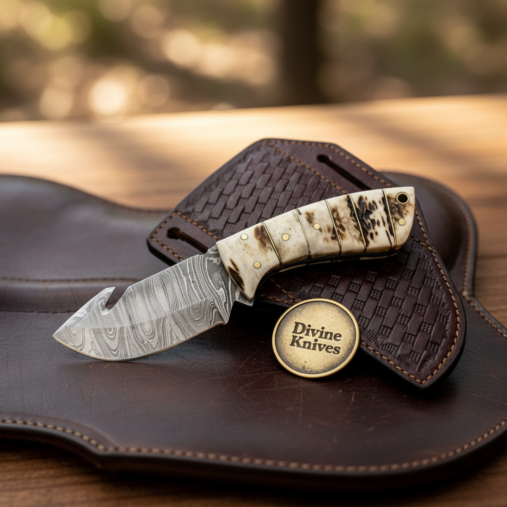 Stag Handle Gut Hook Skinner Knife product detail, view 2