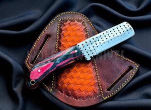 Multicolor Pakkawood Rasp Bull Cutter Knife product detail, view 2