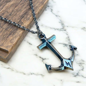 Hold Fast Anchor Necklace - Sterling Silver Christian necklace by Forged By Fire