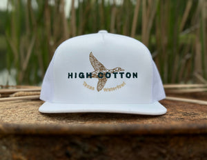 Alternate view of Duck Hunting White Flat Bill Hat by High Cotton Hat Co